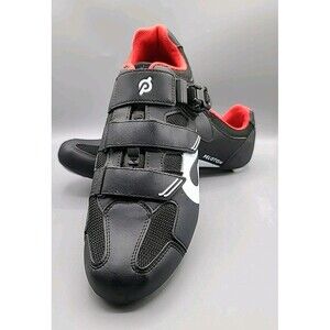 Peloton Men's Size EU 47 US 13 Black Cycling Shoes Black Red